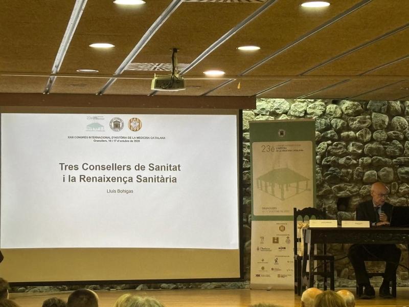 Intervenció de Lluis Bohigas al XXIII Congrés Internacional d’Història de la Medicina Catalana