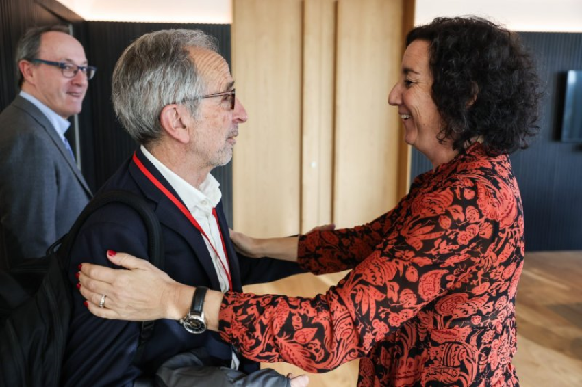 Moment de la trobada amb la consellera Alícia Romero