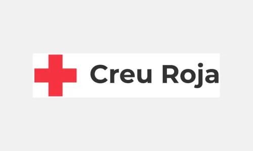 Creu Roja logo fons gris